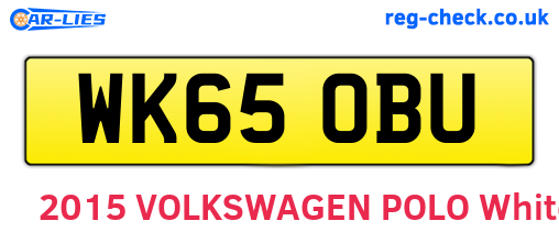 WK65OBU are the vehicle registration plates.