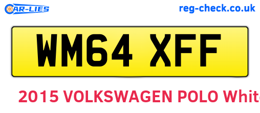 WM64XFF are the vehicle registration plates.