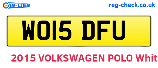 WO15DFU are the vehicle registration plates.