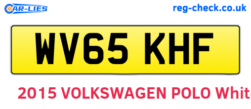 WV65KHF are the vehicle registration plates.