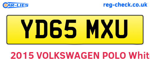 YD65MXU are the vehicle registration plates.
