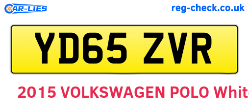 YD65ZVR are the vehicle registration plates.