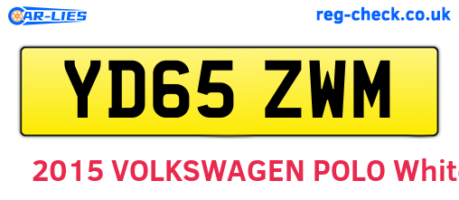YD65ZWM are the vehicle registration plates.