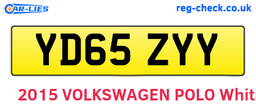 YD65ZYY are the vehicle registration plates.