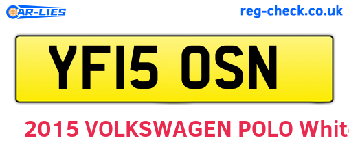 YF15OSN are the vehicle registration plates.