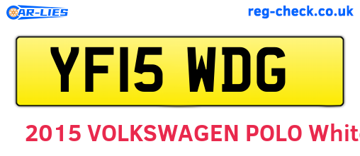 YF15WDG are the vehicle registration plates.