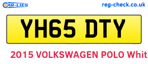 YH65DTY are the vehicle registration plates.