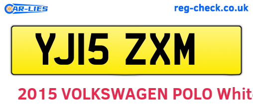 YJ15ZXM are the vehicle registration plates.