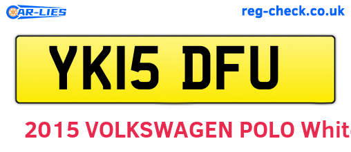 YK15DFU are the vehicle registration plates.