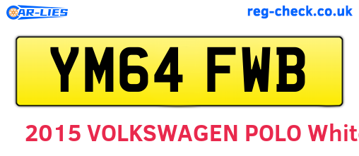 YM64FWB are the vehicle registration plates.