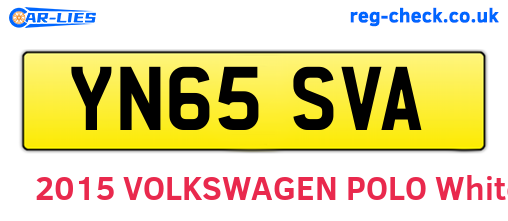 YN65SVA are the vehicle registration plates.