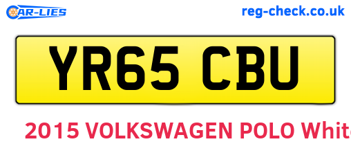 YR65CBU are the vehicle registration plates.