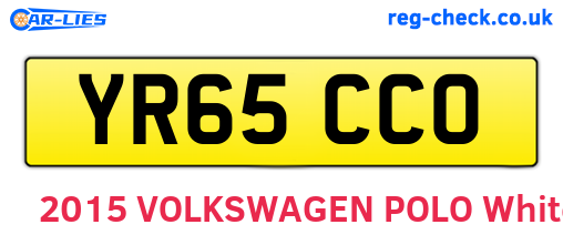 YR65CCO are the vehicle registration plates.