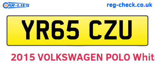YR65CZU are the vehicle registration plates.