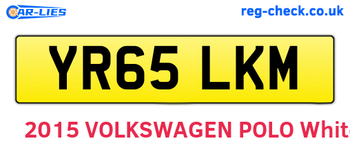 YR65LKM are the vehicle registration plates.