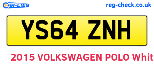 YS64ZNH are the vehicle registration plates.