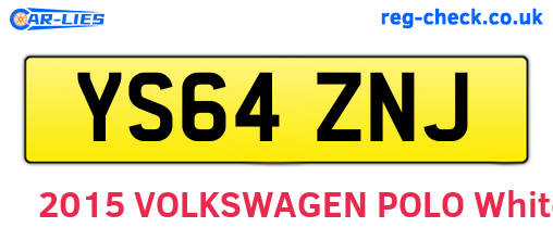 YS64ZNJ are the vehicle registration plates.
