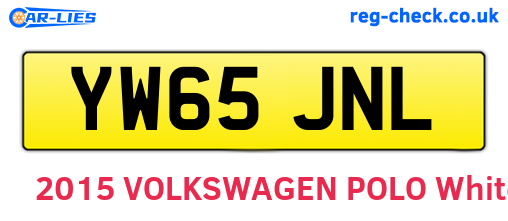YW65JNL are the vehicle registration plates.