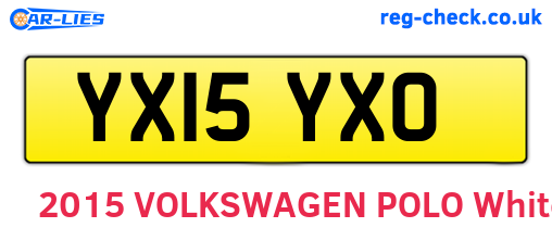 YX15YXO are the vehicle registration plates.