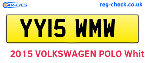 YY15WMW are the vehicle registration plates.