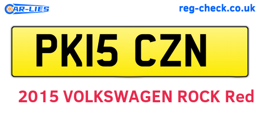 PK15CZN are the vehicle registration plates.