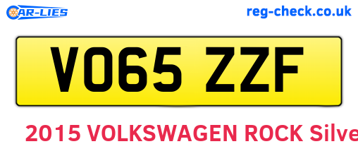 VO65ZZF are the vehicle registration plates.
