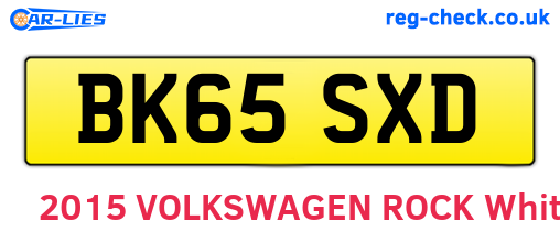 BK65SXD are the vehicle registration plates.