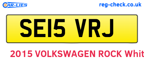 SE15VRJ are the vehicle registration plates.