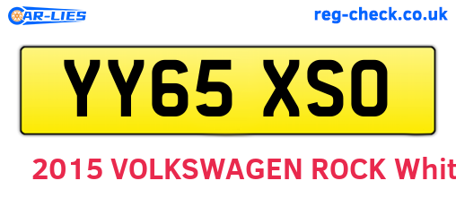 YY65XSO are the vehicle registration plates.