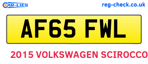 AF65FWL are the vehicle registration plates.
