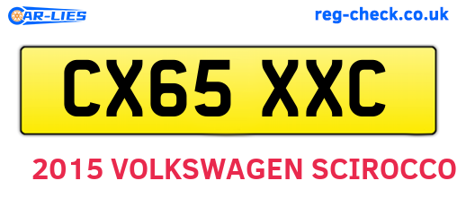 CX65XXC are the vehicle registration plates.