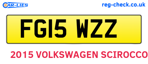 FG15WZZ are the vehicle registration plates.