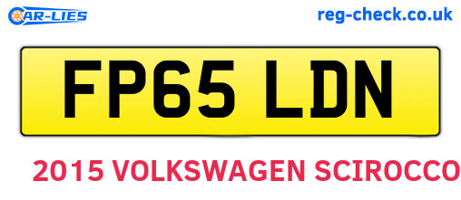 FP65LDN are the vehicle registration plates.