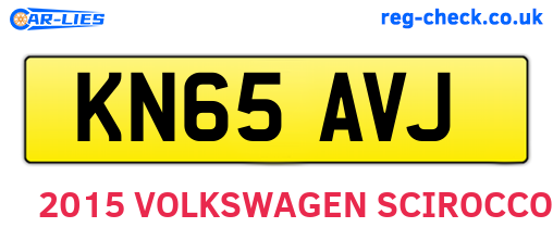 KN65AVJ are the vehicle registration plates.