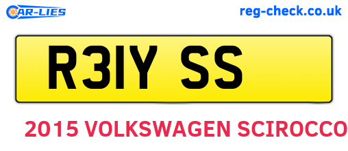 R31YSS are the vehicle registration plates.