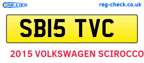 SB15TVC are the vehicle registration plates.