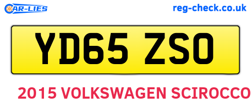 YD65ZSO are the vehicle registration plates.