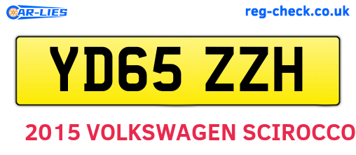 YD65ZZH are the vehicle registration plates.