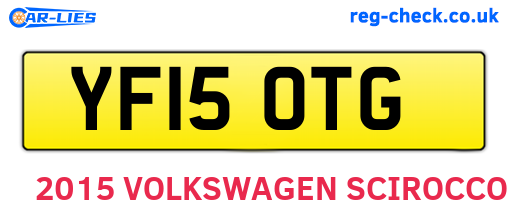 YF15OTG are the vehicle registration plates.