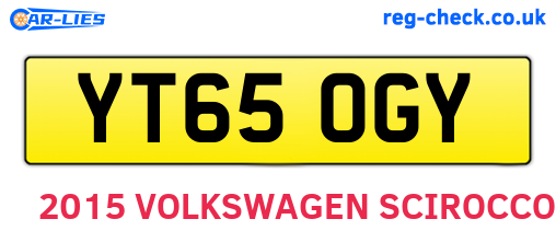 YT65OGY are the vehicle registration plates.