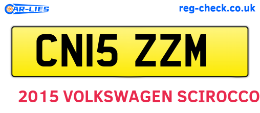 CN15ZZM are the vehicle registration plates.