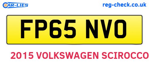 FP65NVO are the vehicle registration plates.