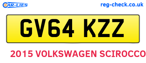 GV64KZZ are the vehicle registration plates.