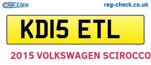 KD15ETL are the vehicle registration plates.