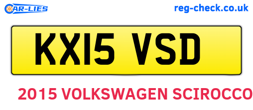 KX15VSD are the vehicle registration plates.