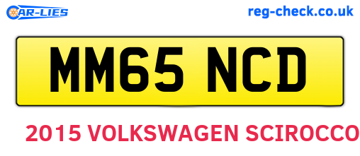 MM65NCD are the vehicle registration plates.