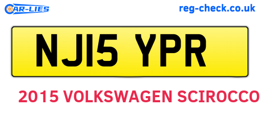 NJ15YPR are the vehicle registration plates.