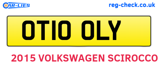 OT10OLY are the vehicle registration plates.