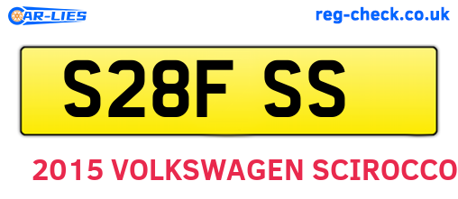 S28FSS are the vehicle registration plates.