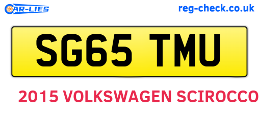 SG65TMU are the vehicle registration plates.